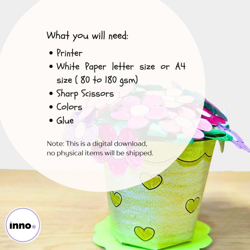 Easy DIY Paper Flower Template – Printable Craft
